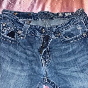 Miss Me Women's Distressed Blue Boot Cut Jeans